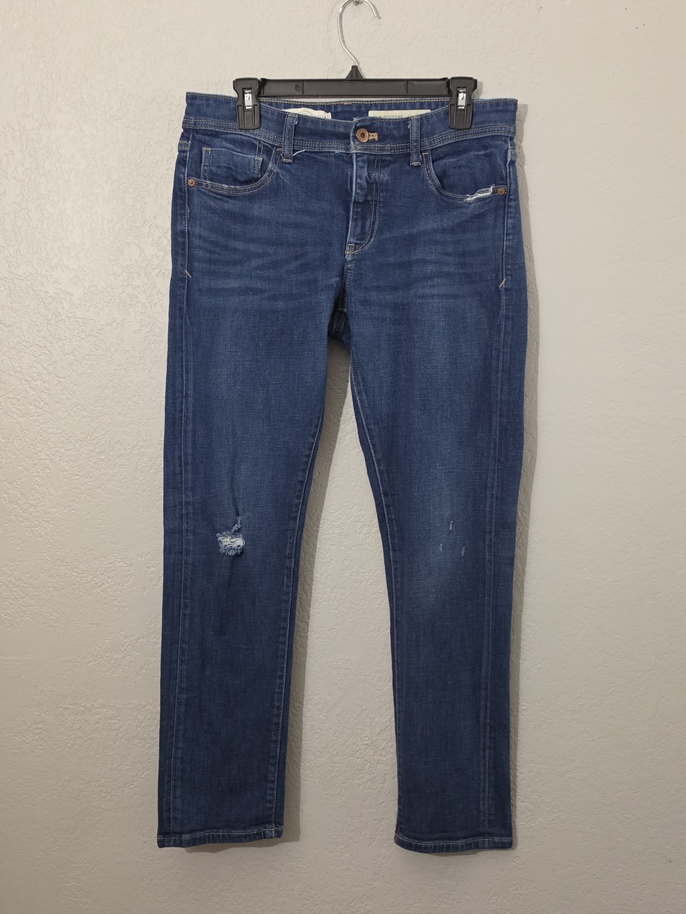 Pilcro and the Letterpress Slim Boyfriend Jeans Dark Wash Mid Rise Womens 28
